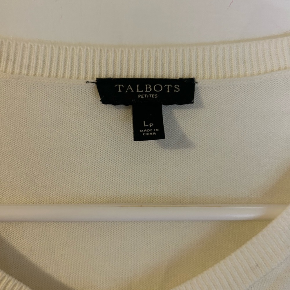 Talbots Ruffled Cardigan - Size L - Picture 2 of 5